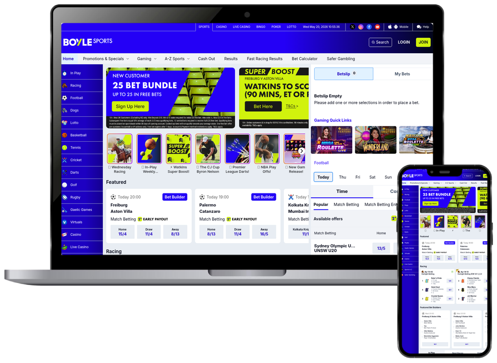 BoyleSports sportsbook desktop and mobile preview